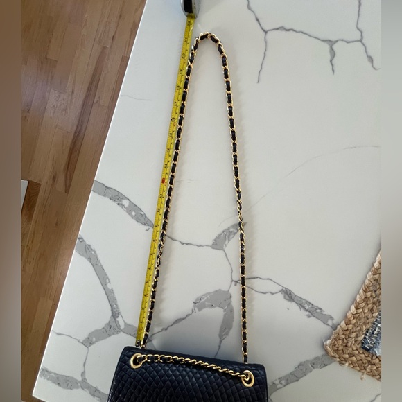 Bally - Double Flap Quilted Lamb Skin Shoulder Bag - Black - Vintage - EUC - Picture 7 of 17